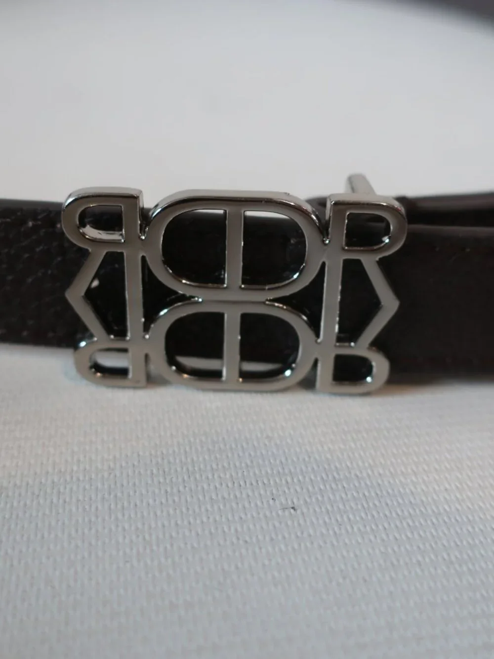 Womens De Rococo Dr Brown Signature Buckle Leather Pinhole Waist Belt M - L
